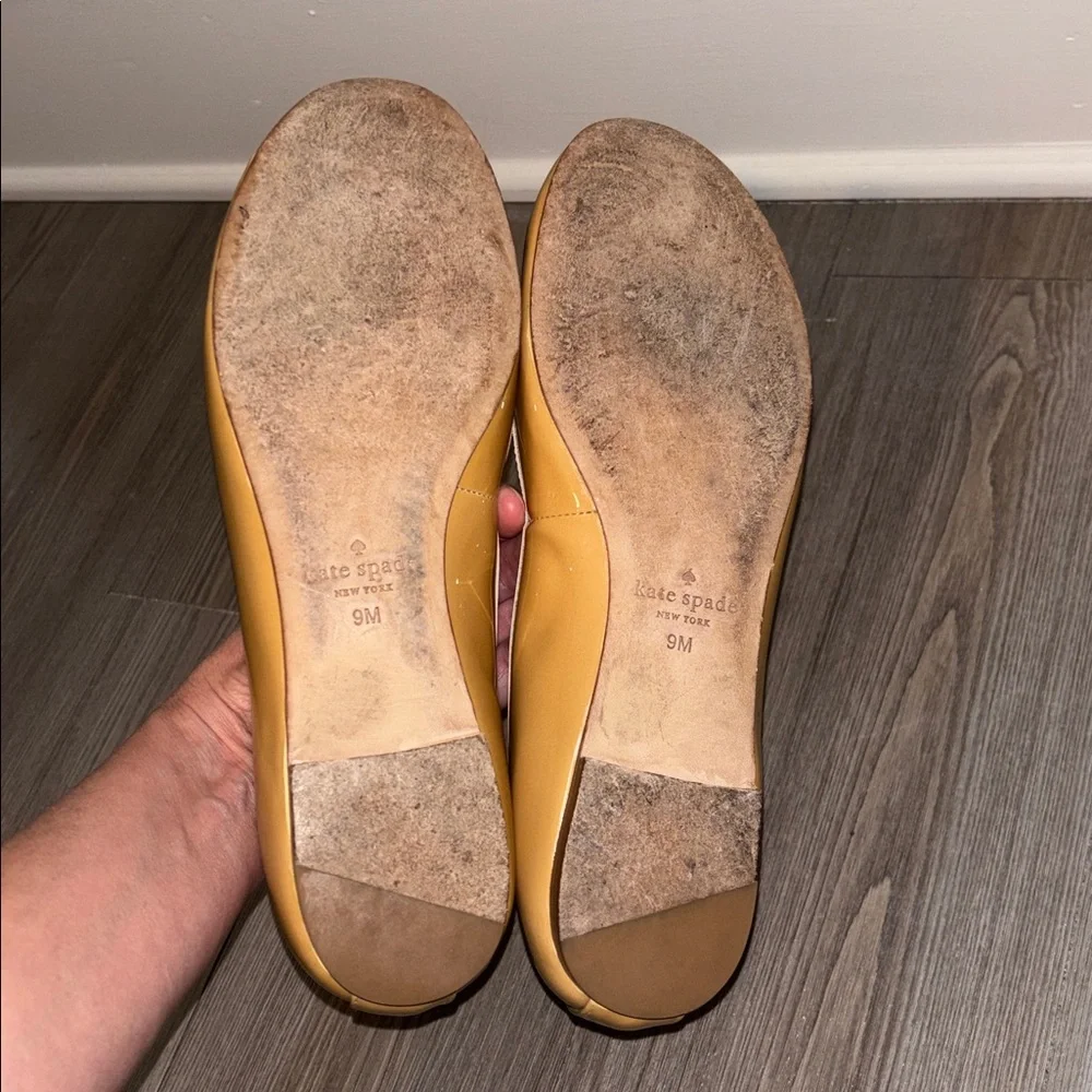 Kate Spade Camel Patent Leather Ballet Flats